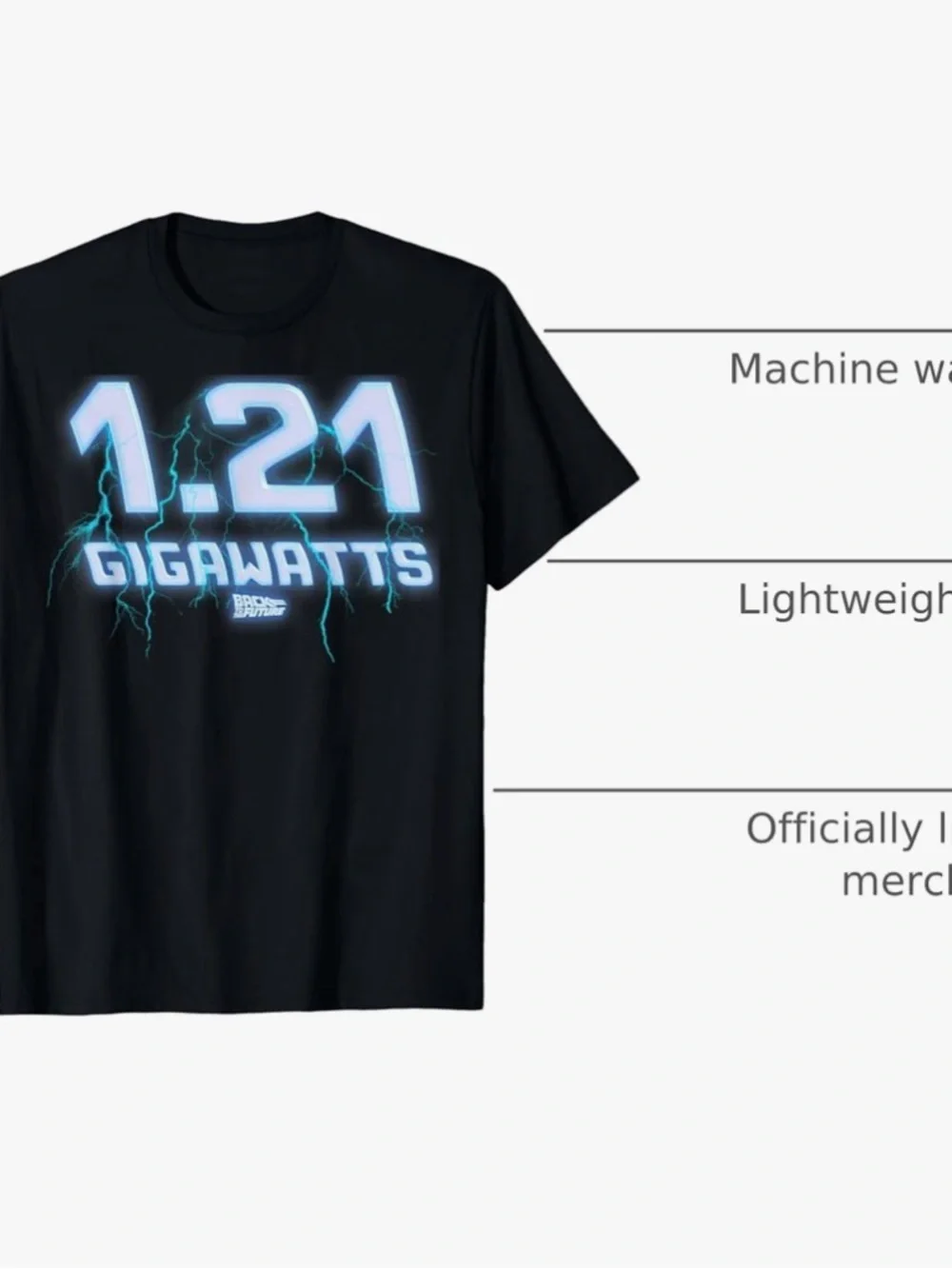 Back to the Future 1.21 Gigawatts Lightening Tee